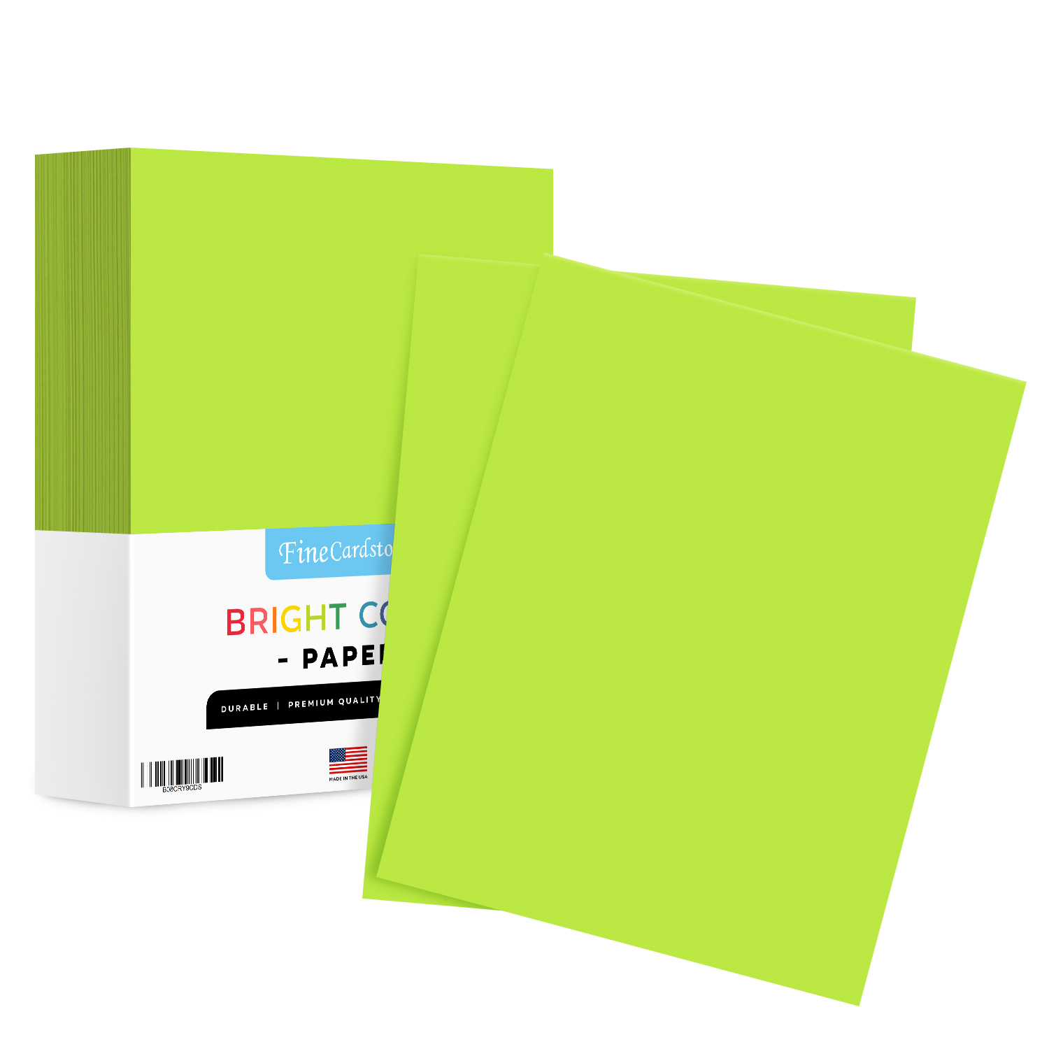 8.5 x 11 Vulcan Green Color Paper Smooth, for School, Office